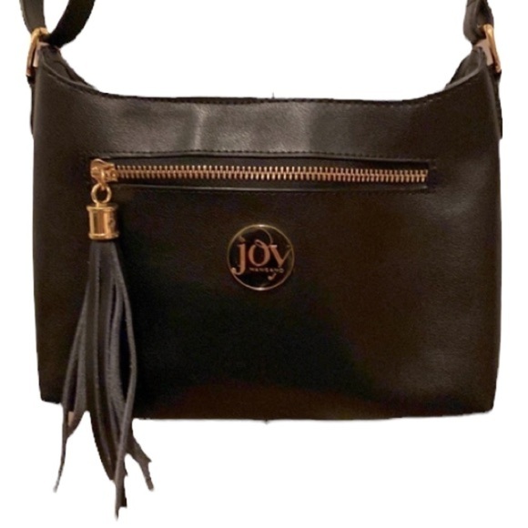 NEW Leather Joy Mangano Mini Purse, Crossbody bag. Gold tone accents. NWOT - Picture 1 of 17